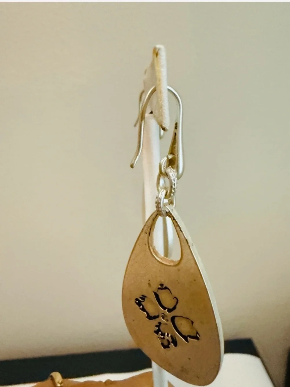 Patricia Nash Turquoise Tooled Leather Teardrop Earrings Western Boho Statement